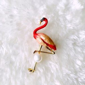 Flamingo brooch
